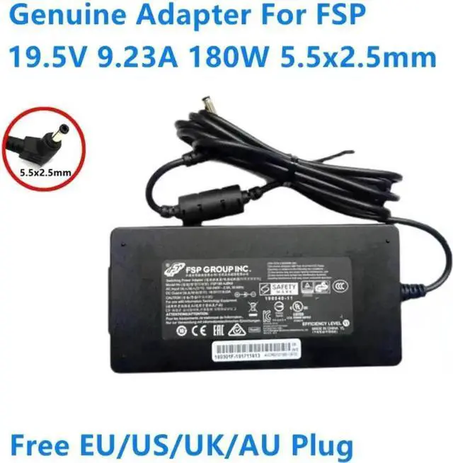 Main image of Vszerda 180W AC Power Adapter FSP180-AJBN3, 19.5V 9.23A DC 5.5x2.5mm Charger for MAG-15 XNE15E19 EG-LP5-BK Gaming Laptops