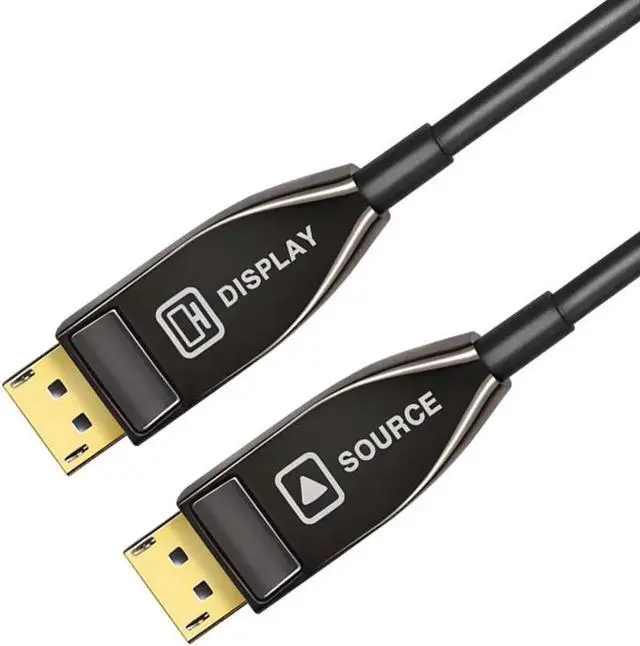 Alt view image 2 of 5 - Vszerda DP 1.4 Fiber Optic AOC Cable,DisplayPort to DisplayPort 8k@60HZ 4K@144Hz Male to Male Cable - (DP to DP Cable) Black - 82 ft/ 25m