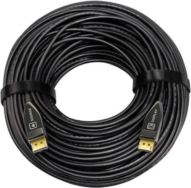 Alt view image 4 of 5 - Vszerda DP 1.4 Fiber Optic AOC Cable,DisplayPort to DisplayPort 8k@60HZ 4K@144Hz Male to Male Cable - (DP to DP Cable) Black - 82 ft/ 25m