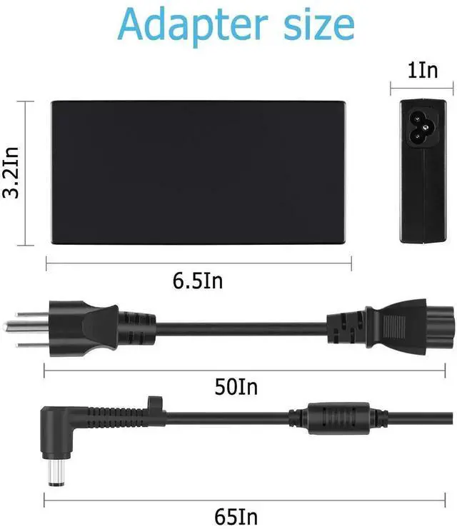 Alt view image 5 of 5 - Vszerda 150W 19.5V 7.7A AC Charger Replacement PN L68323-001 901981-003 L89697-001 for HP ProOne 440 G9 All-in-One, Pavilion AIO, ProDesk 600 G1-G5, EliteBook 8460W 8560W