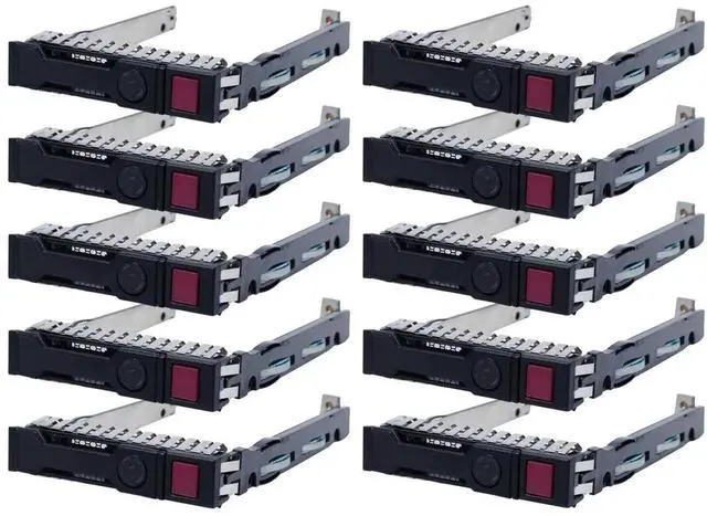 Main image of Vszerda 10-Pack 2.5" SSD Hard Drive Tray Caddy 651687-001 651699-001 Hard Disk Bracket Compatible with HP Proliant Gen8 Gen9 DL380 DL380p DL560 ML310e ML350e ML350p DL120 DL160 DL350 DL360 Servers
