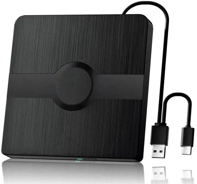 Main image of Vszerda Portable 3D External Blu Ray Burner USB3.0 Type-C BD DVD CD RW Reader Writer, Compatible with Windows 10 Mac OS Laptop Desktop PC