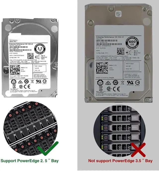 Alt view image 5 of 5 - 10 Pack 2.5 Inch SFF SAS SATA NVMe SSD Hard Drive Tray Caddy PN G176J 0G176J Hot Swap Carrier Compatible with Dell PowerEdge 12G 13G 14G T440 T640 R630 R730 R730XD T430 T630 R830 R930 R720 R820 R920 S