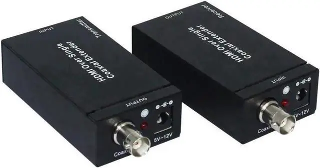 Main image of Vszerda 1080P HDMI Over Single Coaxial Extender Transmitter Receiver Kit, IR Remote Control Support, Max 100m Transmission Distance via Coax Cable