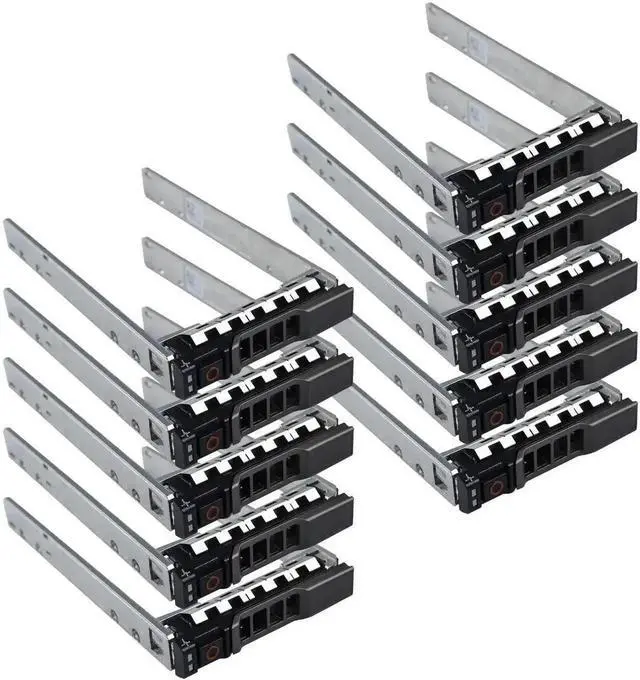 Main image of Vszerda 10 Pack 2.5" SSD Hard Drive Tray Caddy G176J 0G176J, Compatible with Dell PowerEdge 12G/13G/14G Servers