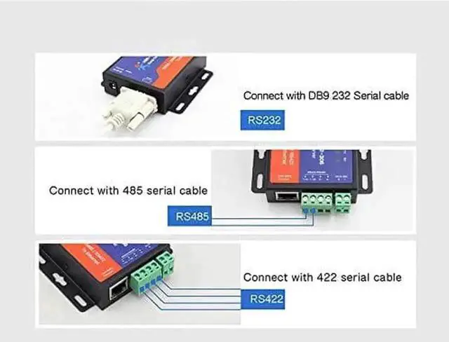 Alt view image 3 of 7 - Vszerda USR-TCP232-306 Serial to Ethernet Converter TCP/IP to RS232 RS485 RS422 Device Server