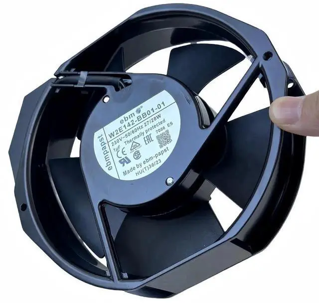 Alt view image 2 of 7 - Vszerda Ebm-papst W2E142-BB01-01 Replacement Axial Cooling Fan, 7056ES, 230V 27/28W, 172×150×38mm Metal High Temperature Resistant Industrial Cabinet Fan