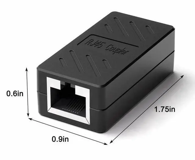 Alt view image 6 of 7 - Vszerda 40 Pack Gigabit RJ45 Coupler, Female to Female Inline Ethernet Extender Connector Black, LAN Cable Extension Adapter Compatible with Cat5 Cat5e Cat6 Cat7 Cat8 Network Cables