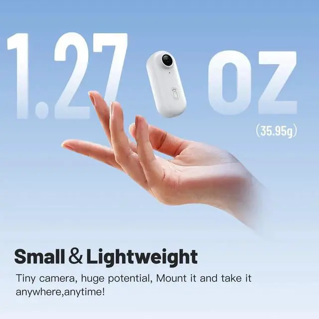 Alt view image 6 of 7 - Vszerda 128GB 1080P FHD Mini Wearable Body Camera, Thumb Size Hands Free Portable Camcorder, Mountable Action Camera for Work, Pet Walking & Travel, White