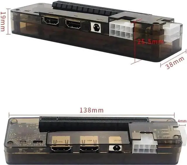 Alt view image 4 of 7 - Vszerda EXP GDC Beast Series M.2 M Key External GPU Dock, Laptop PCIe External Graphics Docking Station, Mini PCI-E & M.2 A Key Compatible, Power-Free Version