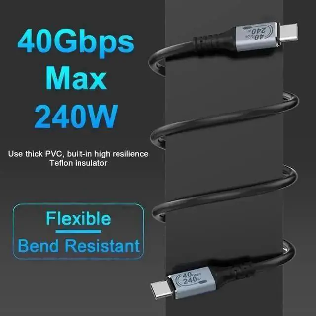 Alt view image 2 of 7 - Vszerda 40Gbps USB4 M.2 NVMe SSD Enclosure, Aluminum Thunderbolt 3/4 External M.2 Case, Supports 2280 B+M M-Key PCIe SSD, Compatible USB4.0/3.2/3.1/3.0, With USB-C Cable