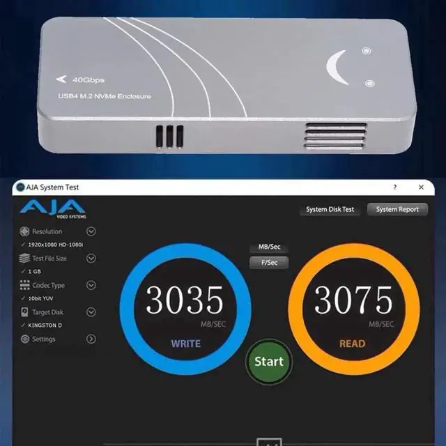 Alt view image 5 of 7 - Vszerda USB4 40Gbps M-Key NVMe SSD Enclosure with ASM2464 Chip, PCIe 4.0 x4, USB-C 20Gbps Backward Compatible