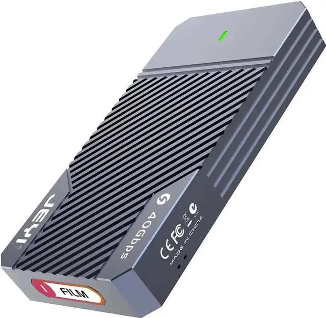 Alt view image 3 of 6 - Vszerda 40Gbps USB4 M.2 NVMe SSD Enclosure TB-2464, Type-C External SSD Case for 2280 NVMe Drives, Compatible with Thunderbolt 3/4, USB 3.2/3.1/3.0