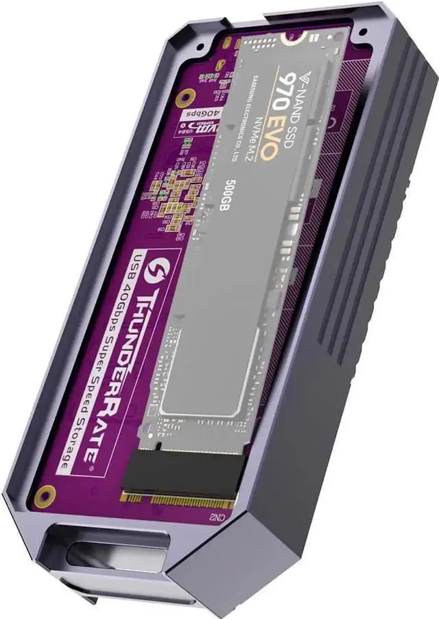 Alt view image 6 of 6 - Vszerda USB4 40Gbps M.2 NVMe 2280 SSD Enclosure Model TB-2464 PRO, Type-C External Solid State Drive Case Compatible with Thunderbolt 3/4, USB 3.2/3.1/3.0