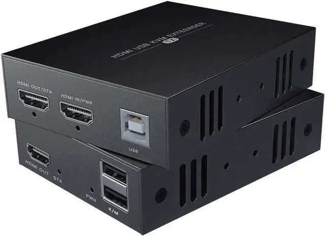Main image of Vszerda HDMI KVM USB Extender 1080P, Extend Video & USB Signals 50m via Cat5e/Cat6 Cable, Remote Keyboard & Mouse Control