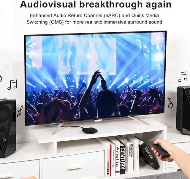 Alt view image 5 of 7 - Vszerda 100FT/30M Nylon Braided AOC Fiber Optic HDMI 2.1 Cable, 48Gbps Ultra High Speed Supports 8K@60Hz 4K@120Hz Dynamic HDR10 eARC HDCP 2.2 YCbCr 4:4:4