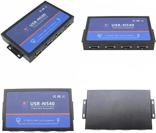 Alt view image 5 of 6 - Vszerda USR-N540 4-Port Industrial Serial to Ethernet Device Server, RS232/RS485/RS422 to RJ45 TCP/IP Converter with Modbus Gateway, DHCP & DNS Support for Industrial PLC Automation