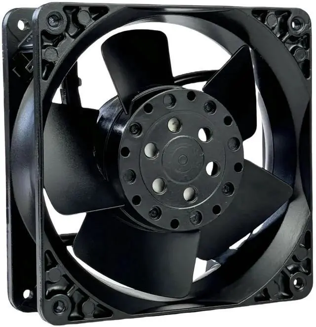Alt view image 5 of 7 - Vszerda ebmpapst 4606N All-Metal High Temp Resistant Axial Cooling Fan, 120×120×38mm AC 115V 50/60Hz 0.235A 2-Pin Industrial Cabinet Fan