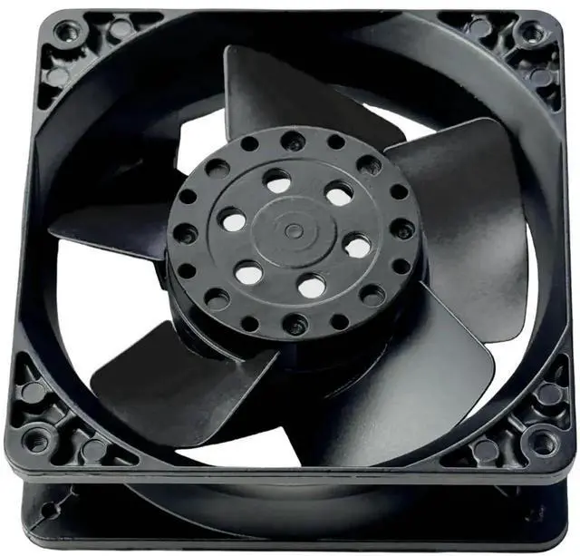 Alt view image 4 of 7 - Vszerda ebmpapst 4606N All-Metal High Temp Resistant Axial Cooling Fan, 120×120×38mm AC 115V 50/60Hz 0.235A 2-Pin Industrial Cabinet Fan