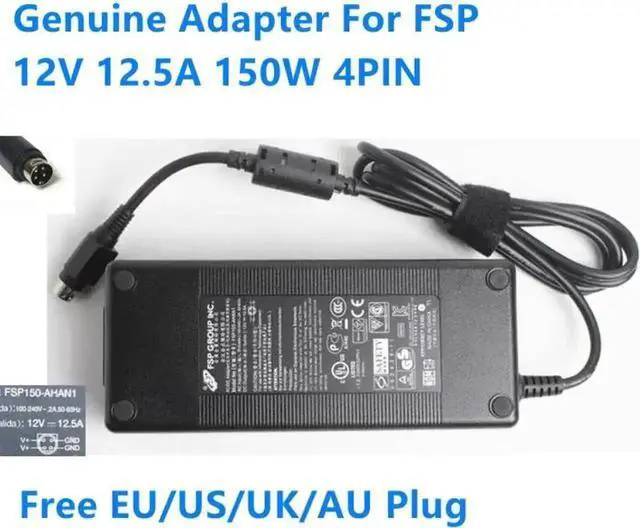 Main image of Vszerda FSP 150W AC Power Adapter Model FSP150-AHAN1 / FSP150-AHB, 12V 12.5A 4-Pin Desktop Charger for Laptop, NAS & Industrial Equipment