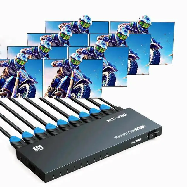 Main image of Vszerda MT-VIKI 1 In 8 Out HDMI 2.0b Powered Splitter, 1×8 4K@60Hz Mirror Video Distributor, 18Gbps RGB 4:4:4 HDCP2.2 for HDTV Projector Game Consoles