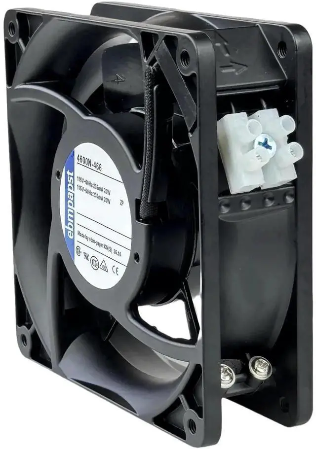 Alt view image 2 of 7 - Vszerda ebmpapst 4600N-466 Axial Cooling Fan, 115V 20W 106CFM All-Metal High Heat Resistant Industrial Cabinet Fan