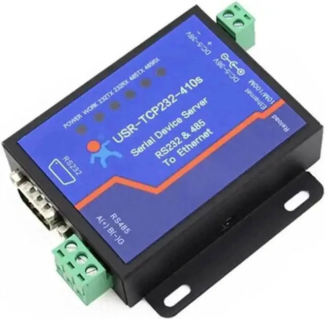 Alt view image 3 of 6 - Vszerda USR-TCP232-410s Industrial Serial to Ethernet Adapter, Dual RS232 & RS485 IP Device Server, 10/100Mbps LAN Converter with DHCP & DNS Support for Industrial Automation