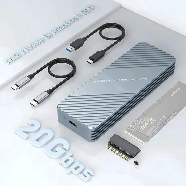 Main image of Vszerda Aluminum USB-C 3.2 Enclosure for 12+16Pin 2013-2017 Apple MacBook SSD