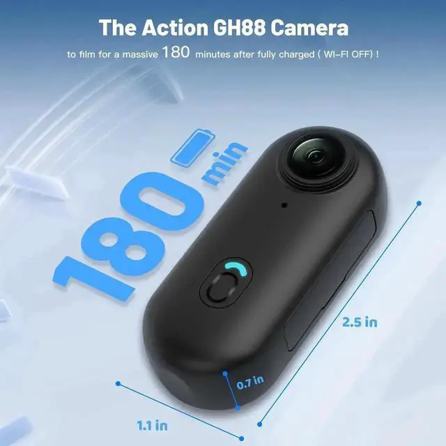 Alt view image 6 of 7 - Vszerda Black 64GB 1080P FHD Mini Body Camera, Thumb-Size Wearable Hands-Free Camcorder, Mountable Portable Action Body Cam for Pet Walking Work Travel Recording
