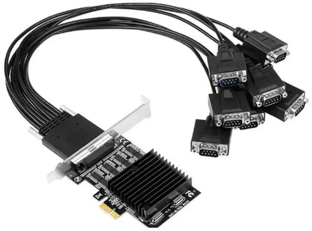 Alt view image 5 of 7 - Vszerda PCI-E 8 Port RS232 Serial Expansion Card, PCI Express DB9 8 Channel COM Controller Card with Multi Chipset