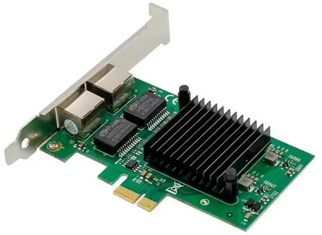 Alt view image 3 of 5 - Vszerda PCIe x1 Dual Port Gigabit Ethernet NIC, JL82576EB Chip 10/100/1000Mbps Dual RJ45 LAN Card for Server Desktop PC