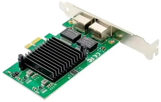 Alt view image 5 of 5 - Vszerda PCIe x1 Dual Port Gigabit Ethernet NIC, JL82576EB Chip 10/100/1000Mbps Dual RJ45 LAN Card for Server Desktop PC