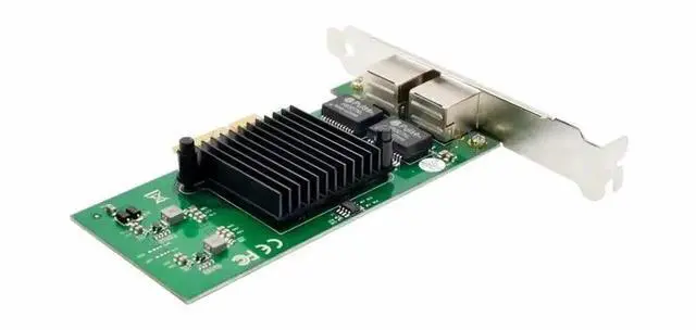 Alt view image 6 of 6 - Vszerda PCIe X4 Dual Port Gigabit Ethernet NIC, 82576EB Chip 10/100/1000Mbps Dual RJ45 Server LAN Card with 8CM & 12CM Brackets