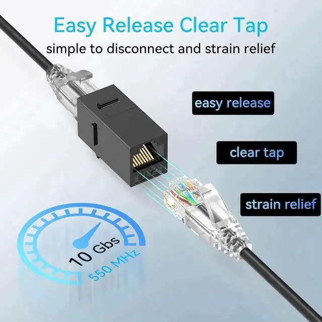 Alt view image 4 of 6 - Vszerda 24 Pack 2ft Black Slim Cat6a Ethernet Patch Cables, 28AWG Pure Copper Flexible LAN Cord, 10Gbps 550MHz High Speed Network Cable for Network Cabinets & Patch Panels