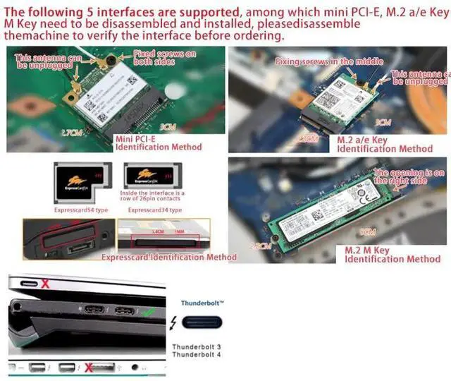 Alt view image 3 of 5 - Vszerda Beast Series EXP GDC External PCIe eGPU Dock for Laptops, Mini PCI-E Interface External Graphics Station, No Built-in Power Supply