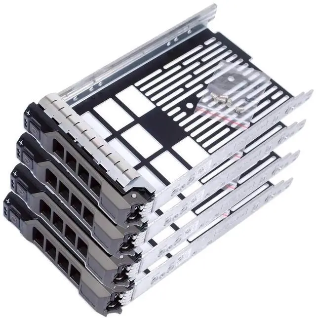 Main image of 4 Pack 3.5" LFF SAS SATA Hard Drive Tray Caddy Hot Swap Carrier Compatible with Dell PowerEdge 11G 12G 13G R320 R410 R420 R430 R510 R520 R530 R710 R720 R730 T410 T420 T430 T610 T620 T630 T710 Server