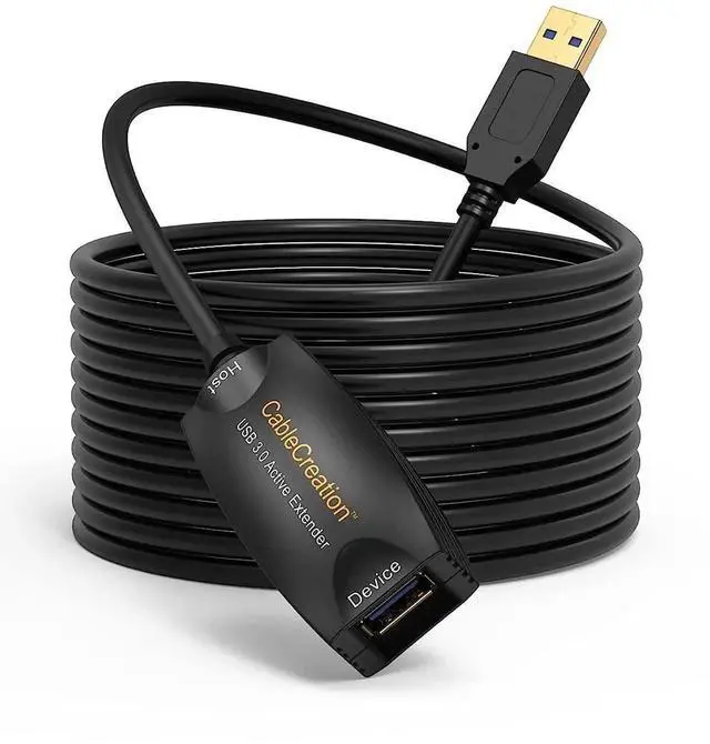 Main image of Vszerda 2 Pack 16.4FT/5M Active USB 3.0 Extension Cable, Male to Female USB Extender Cord Compatible with Oculus Quest 2, Rift Sensor, Steam VR and Gaming PC