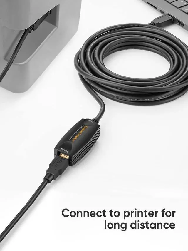 Alt view image 2 of 6 - Vszerda 2 Pack 16.4FT/5M Active USB 3.0 Extension Cable, Male to Female USB Extender Cord Compatible with Oculus Quest 2, Rift Sensor, Steam VR and Gaming PC
