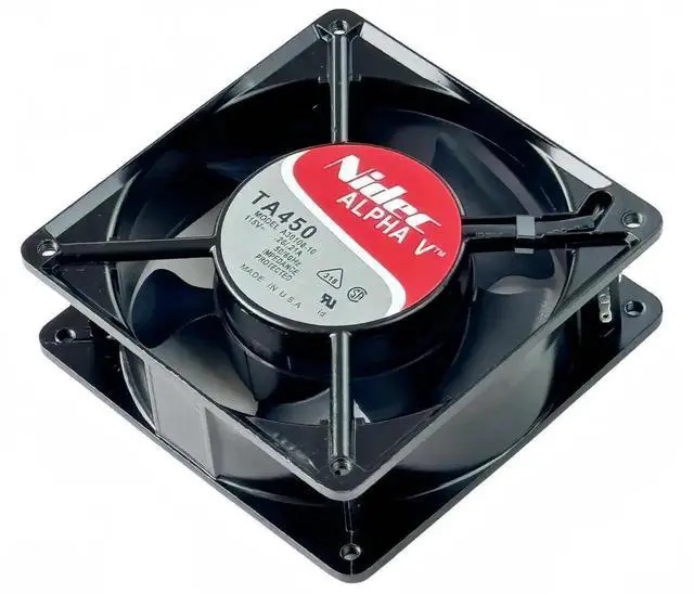 Alt view image 6 of 7 - Vszerda NIDEC TA450 A30108-10 12038 AC Axial Cooling Fan, 120x120x38mm 115V 0.26/0.21A 50/60Hz Industrial Cabinet Fan with BTH Connector