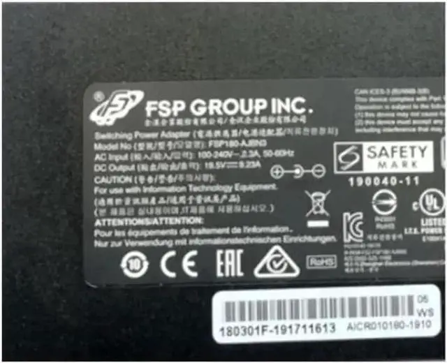Alt view image 3 of 4 - Vszerda FSP FSP180-AJBN3 180W Laptop AC Charger, 19.5V 9.23A Power Adapter with 5.5x2.5mm DC Tip Compatible with MAG-15, XNE15E19, EG-LP5-BK Gaming Notebooks