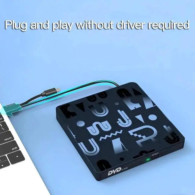 Alt view image 5 of 7 - Vszerda USB 3.0 Type-C Slim Portable External CD DVD +/-RW Burner Optical Drive Reader Player for Laptop Desktop Windows XP Vista 7/8/10/11 Linux Mac OS