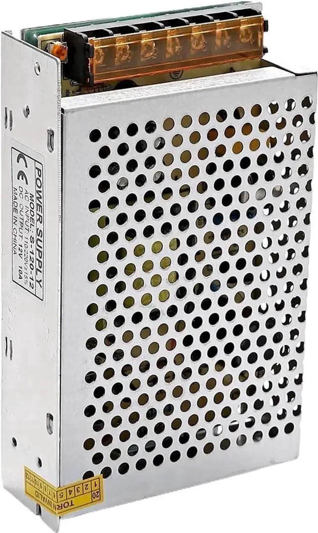 Main image of Vszerda 120W Aluminum Shell Switching Power Supply, DC 12V 10A Constant Voltage Converter Driver Adapter for LED & Industrial Equipment