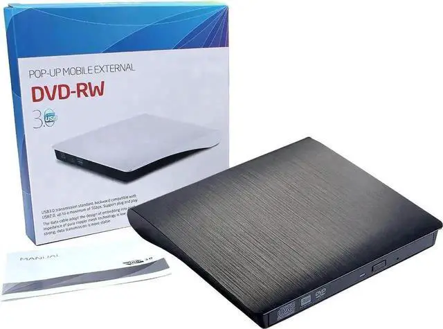 Alt view image 2 of 7 - Vszerda Ultra Slim USB 3.0 Type-C External CD DVD RW Burner Drive Portable Optical Reader Writer for MacBook Pro Laptop Desktop PC
