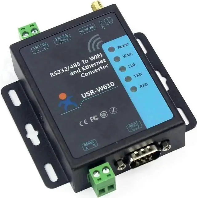 Main image of Vszerda USR-W610 RS232 RS485 Serial to WiFi & Ethernet Dual-Mode Serial Server Converter