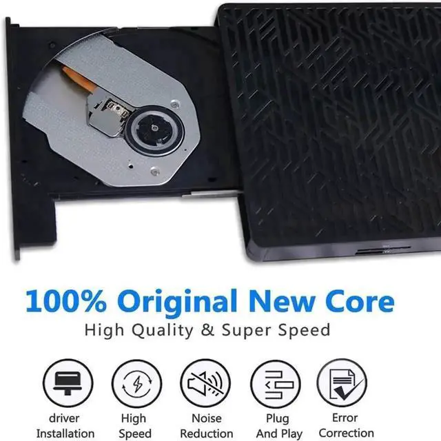 Alt view image 7 of 7 - Vszerda Black USB 3.0 USB-C Multifunctional External CD DVD +/-RW Burner Optical Drive with SD TF Card Reader 2 USB Expansion Ports Charging Function for MacBook Laptop Desktop Mac OS Windows