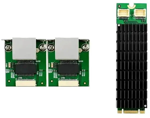 Alt view image 6 of 7 - Vszerda ST7465 M.2 B+M Key Dual 2.5G NIC, Industrial Grade I226-T2 PCIe Ethernet Card Dual RJ45 LAN Adapter with I225V Chip