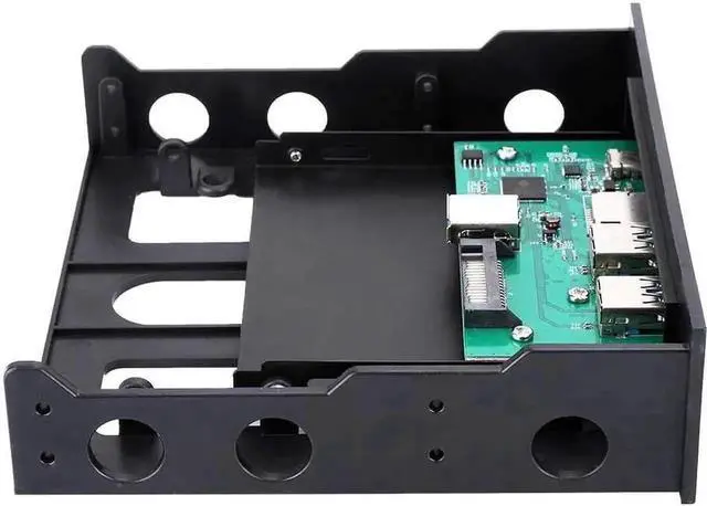 Alt view image 2 of 6 - Vszerda 3.5 Inch PC Front Panel Media Dashboard USB 3.0 Hub USB-C TF SD Card Reader Optical Drive Expansion Audio Panel