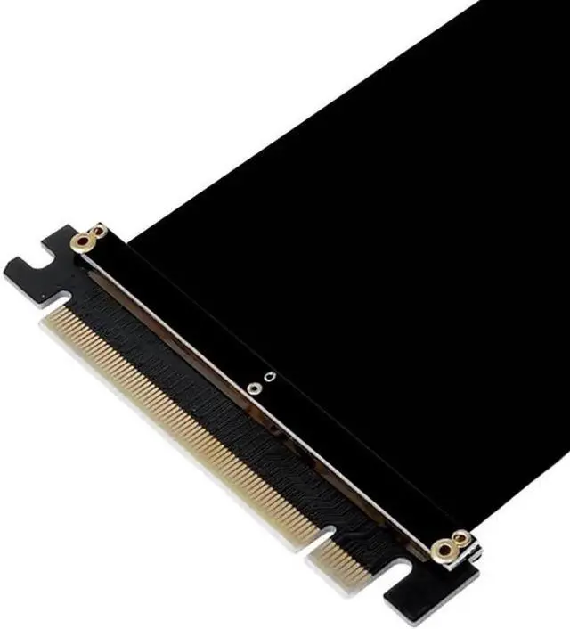Alt view image 3 of 3 - Vszerda 90 Degree L-Shaped PCIe 3.0 X16 Male to Female Extension Ribbon Cable, PCI Express X16 Graphics Card Riser Cord for GPU Mining Rig