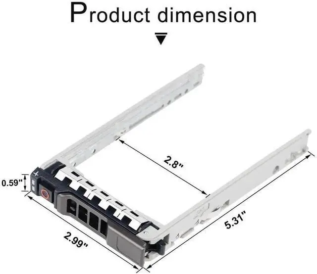 Alt view image 2 of 6 - Vszerda 4 Pack 2.5 Inch SAS SATA Hard Drive Tray Caddy G176J, SFF SSD HDD Mount Bracket Compatible with Dell PowerEdge R610 R620 R710 T710 R720 R815 R820 Servers