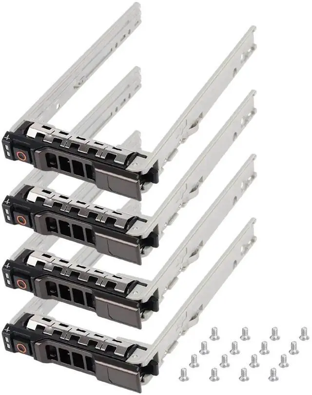 Main image of Vszerda 4 Pack 2.5 Inch SAS SATA Hard Drive Tray Caddy G176J, SFF SSD HDD Mount Bracket Compatible with Dell PowerEdge R610 R620 R710 T710 R720 R815 R820 Servers